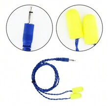 Auto Racing Mini Noise Reduction Foam Earbuds Mono Racing Speakers 1/8" Plug - Blue - View 5