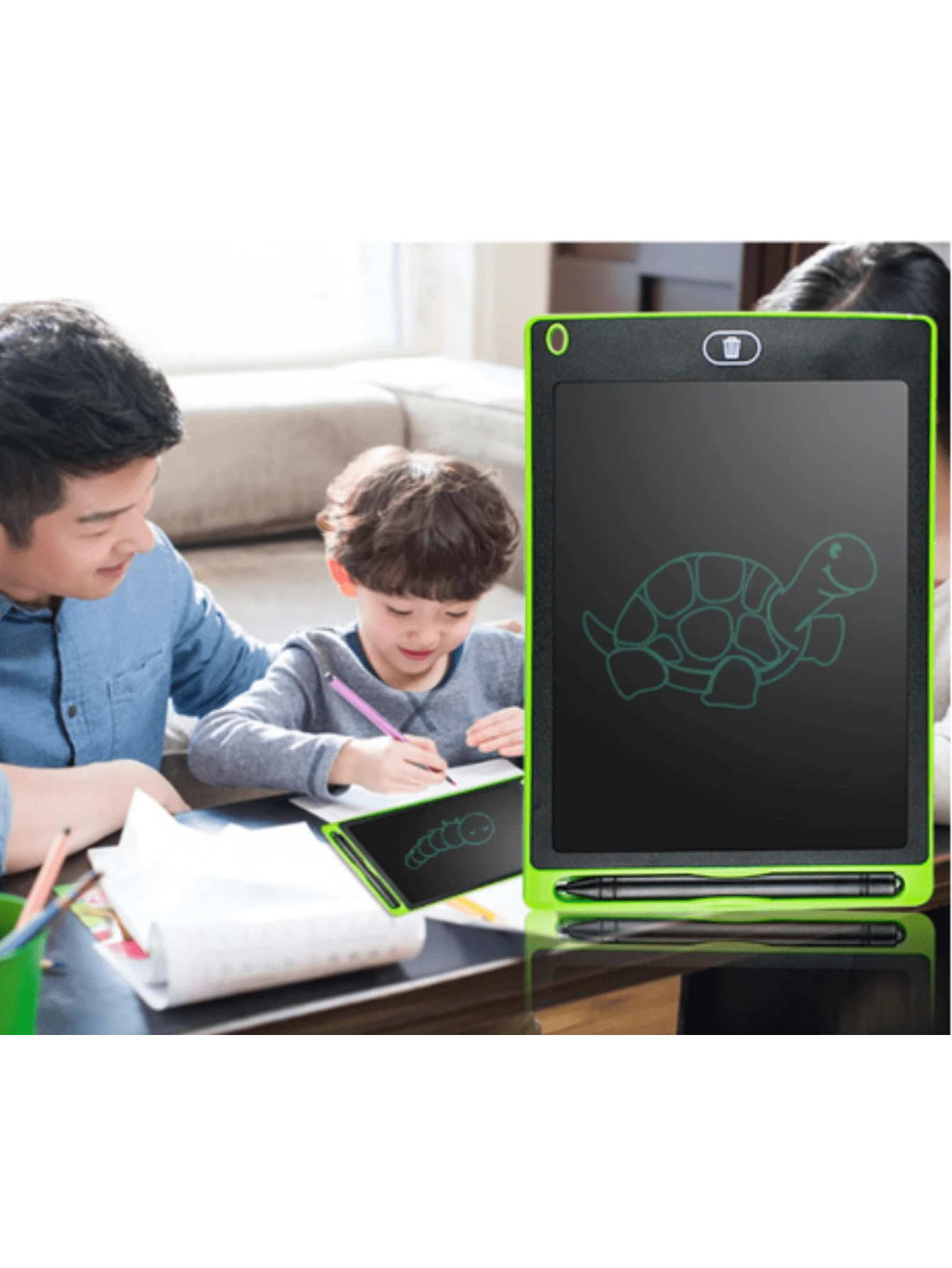 Magic Whiteboard 8.5″ Inch Erasable LCD - Green - View 1
