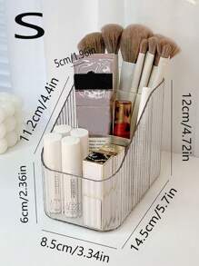 1 Giá trưng bày mỹ phẩm nhiều lưới trong suốt, Hộp lưu trữ mỹ phẩm acrylic tuyệt vời, dùng để đựng cọ, mỹ phẩm, bút, đồ lặt vặt để bàn, hộp đựng đồ gia dụng, thích hợp cho bàn trang điểm, phòng tắm, phòng ngủ, gia đình và ký túc xá - Trong sáng - Xem 2