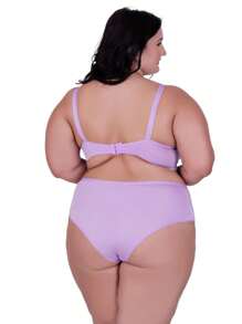 Plus Size Bra & Panty Sets - Lila Púrpura - Ver 2