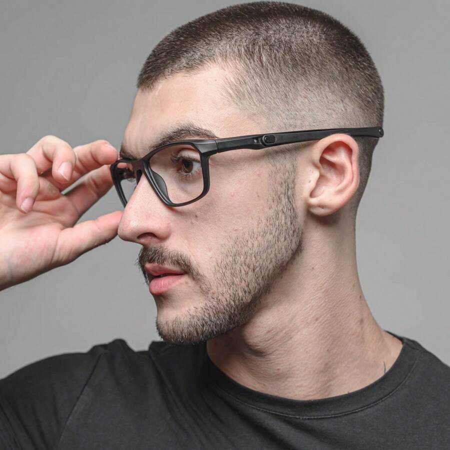 Men Eyeglasses - 黑色 - 查看 1