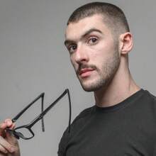 Men Eyeglasses - 黑色 - 查看 3
