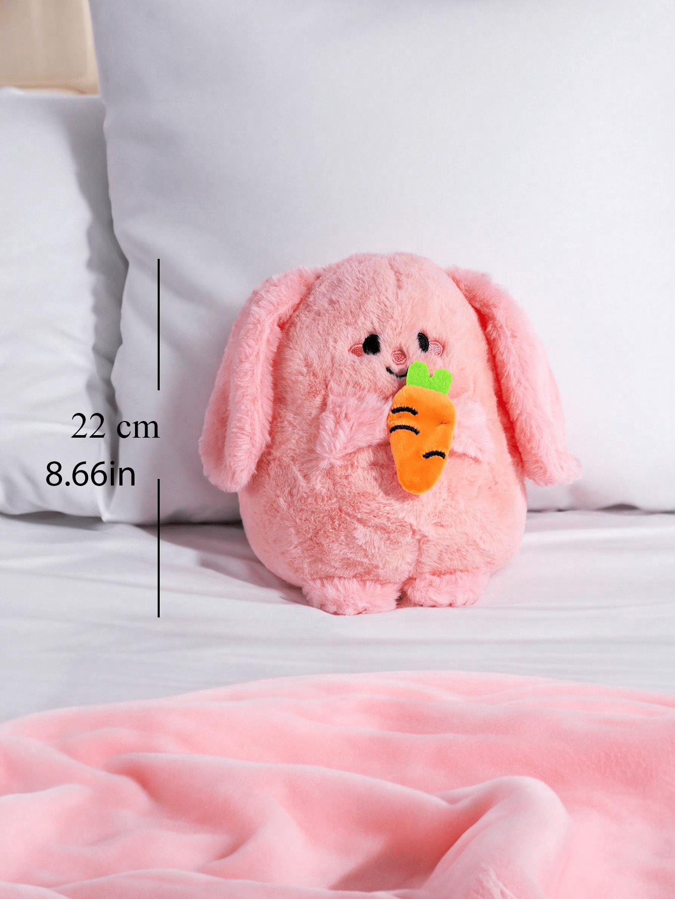 22cm/8.7inch Cute Rabbit with Carrot Plush Toy For Pets, Soft Stuffed