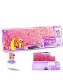 1 Piece Quicksand Stationery Box Pencil Case - Multicolor - View 3