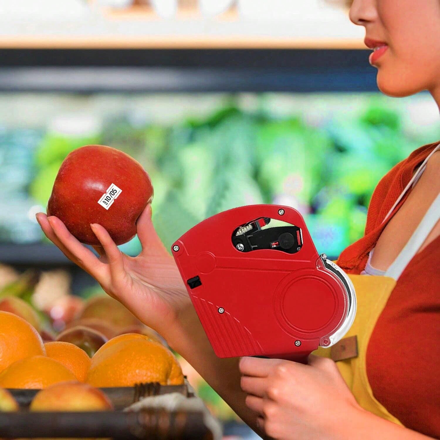 Digits Price Tag Gun With Labels Kit Includes 5,000 Blank White Labels And 3 Ink Refill, Label