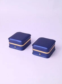 Elegante joyero con forma de cintura con borde dorado, caja para collar de esquinas cuadradas, caja de regalo para pulsera, caja de empaque de accesorios de joyería, regalo de cumpleaños