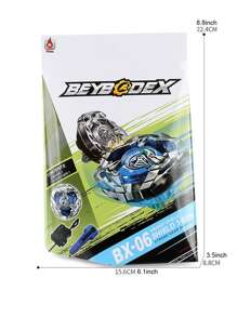戰鬥陀螺x | Bx-06騎士之盾助推器藍色,陀螺金屬旋轉遊戲玩具 - 藍色 - 查看 4
