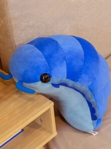 1入組流行西瓜蟲毛絨玩具,可愛和搞笑派對蜈蚣系列西瓜蟲軟墊,生日禮物 - 寶藍色 - 查看 2