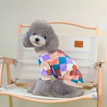 Fashionable New European And American Pet Clothes Colored Checkered Bear Sweatshirt For Dogs, Winter - Beige - View 14