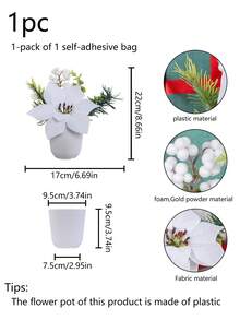 1入組模擬花盆,家用/酒店/商場新年派對裝飾