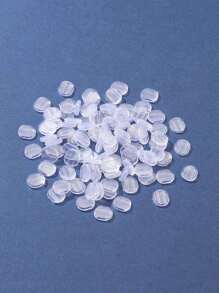 100 Miếng PVC Hoa tai , Kẹp Hoa tai , Đối với Kẹp-on   Hoa tai , - Trong sáng - Xem 1