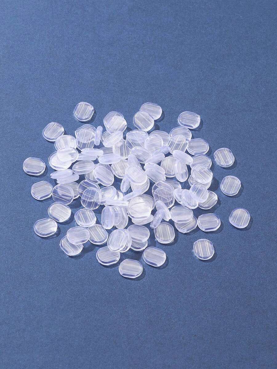 100 Miếng PVC Hoa tai , Kẹp Hoa tai , Đối với Kẹp-on   Hoa tai , - Trong sáng - Xem 1