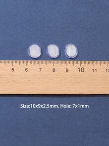 100 Miếng PVC Hoa tai , Kẹp Hoa tai , Đối với Kẹp-on   Hoa tai , - Trong sáng - Xem 3