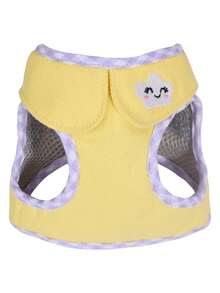 Thickened Pet Carrier With Traction Rope Set, Puppy Cloud Embroidery Backpack With Leash For Autumn And Winter - Yellow - View 4