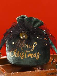 創意蘋果袋伊芙拉繩口包裝糖果袋 - 綠色 - 查看 3