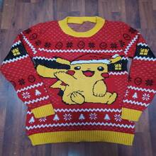 sueter navideño pikachu - Rojo - Ver 1