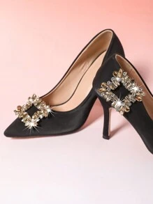 1 đôi ( 2 Miếng ) Đồ trang trí Rhinestone Kim loại Khóa vuông Phong cách Có thể tháo rời DIY Phụ Kiện Giày Đối với Của phụ nữ Giày cao gót Giày nữ Baotou In Đen , Trắng , Đỏ  Màu sắc , Hoàn hảo Đối với Làm Việc  Chính thức Dịp - màu nâu - Xem 4