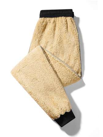 1 st. Herrbyxor med dragsko i midjan, sneda fickor, fodrade med teddy, fleece, vinter
