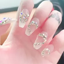 1440Pcs/Bag Crystal Ab Color Non Hotfix Crystal Flatback Nail Rhinestone Diy Nail Charms Nail Gems Nail Supplies Nails - Multicolor - View 6