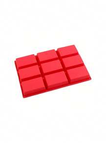 1pc Silicon Cake Mold, 9 Cavity High Temperature Resistant 3d Diy Baking Tool, Suitable For Bread, Jelly, Cake, Soap Making - Red - View 7