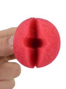 1pc Red Clown Nose Sponge Ball For Cosplay Makeup And Stage Performance - Red - View 6