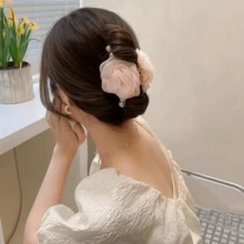 1 件女士甜美后脑勺发饰，饰有山茶花，适合童话风格、森系风格和其他风格 - 彩色 - 查看 2