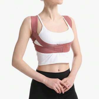 1 Pieza Faja Invisible Correctora De Postura Para Adultos Hombres Y Mujeres, Moldeadora Corporal, Rosa