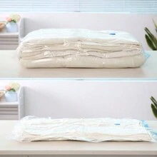 1個pe+pa家用衣物收納袋,多功能櫥櫃節省空間的真空壓縮收納袋,可用於床上用品、衣物和羽絨服 - 透明 - 查看 6