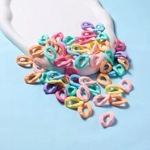 5pcs/pack Multicolor Oval Frosted Acrylic Chain Links For Connecting And Diy Jewelry Making Materials - Type B acrylic broken chain - View 1