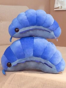 1入組流行西瓜蟲毛絨玩具,可愛和搞笑派對蜈蚣系列西瓜蟲軟墊,生日禮物 - 寶藍色 - 查看 3