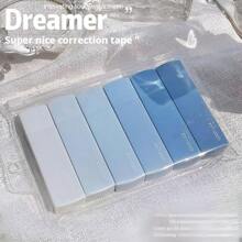 XINBIHE High-capacity Gradient Correction Tape With Colorful Shell, Noiseless, Wholesale Factory Pack Of 6pcs/set - Blue - View 1