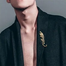 Big Climbing Leopard Brooch Pins For Women And Men Enamel Animal Brooches Winter Luxury Jewelry New Year Gift Royal Pin For Clothes Bag Charm - Multicolor - View 3