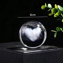 1pc Transparent Crystal Ball With 3d Laser Engraving Of Cute Cat, Love, Chinese Dragon, Rose, Lotus, Tree, Snowman, Giraffe, Polar Bear Creative Home Decor & Birthday Gift For Mom, Friends - Clear - View 6