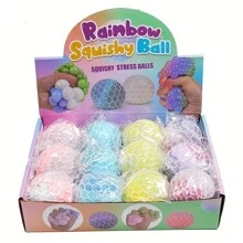 1 Mesh Flour Squeeze Ball, Color Changing Stress Ball, Sensory Calm Focus Toy, Stress Relief Ball - Multicolor - View 6