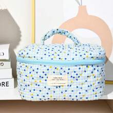 2pcs Coquette Makeup Bag Coquette Aesthetic Cosmetic Bag Large Travel Makeup Organizer Cute Pouch Cotto Kawaii Toiletry Bag - Màu xanh nhạt - Xem 7