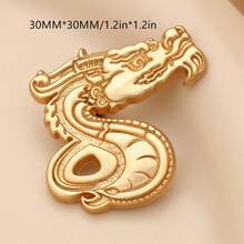 Micaron傳統元素時尚獨特設計西裝外套針織衫正式禮服多用途胸針裝飾扣子 - 金色 - 查看 2