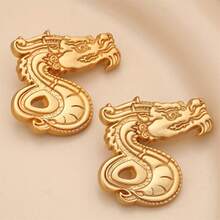 Micaron傳統元素時尚獨特設計西裝外套針織衫正式禮服多用途胸針裝飾扣子 - 金色 - 查看 1