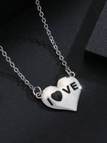 1 件女士銀色 Love 項鍊