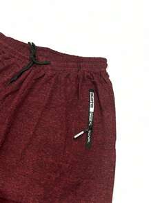 Men Shorts - 酒紅色 - 查看 2