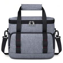 Insulated Lunch Bag For Men Women Reusable Lunch Box For Work Office Picnic 12-Can (10L) Lunch Cooler Bag Leakproof Lunchbox For Adults With Adjustable Shoulder Strap - Xám - Xem 1