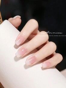 100入組花韻美甲可穿戴假指甲,全半覆蓋式,c曲線,霧面,中梯形,薄,無需切割、磨平,無痕跡