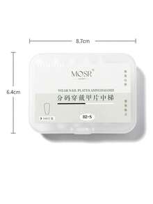 100入組花韻美甲可穿戴假指甲,全半覆蓋式,c曲線,霧面,中梯形,薄,無需切割、磨平,無痕跡