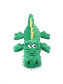 新到貨寵物毛絨玩具,附聲音設計,鱷魚造型,耐啃咬,可愛的卡通狗玩具,寵物用品
