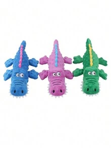 新到貨寵物毛絨玩具,附聲音設計,鱷魚造型,耐啃咬,可愛的卡通狗玩具,寵物用品