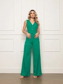 Women Two-piece Outfits - Green - View 4