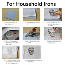 1片熱轉印貼布藍色動物孔雀圖案,diy熱轉印服裝t恤熱性貼紙印花裝飾 - 藍色 - 查看 4