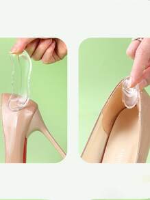 硅胶鞋跟保护器防滑鞋跟垫高跟鞋鞋垫缓冲半鞋插入可调节加大码女鞋女式高跟鞋女式高跟鞋和男士运动鞋夏季日常穿着