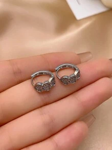 1對銅質心形裝飾耳環,嬌嫩時尚的ins風格耳環 - 彩色 - 查看 3