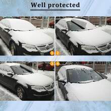 Foldable Winter Car Windshield Snow Cover Sun Shade Protector Ice Frost Guard - Silver - View 2