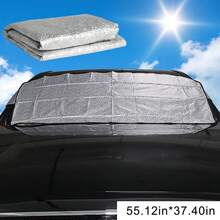 Foldable Winter Car Windshield Snow Cover Sun Shade Protector Ice Frost Guard - Silver - View 10